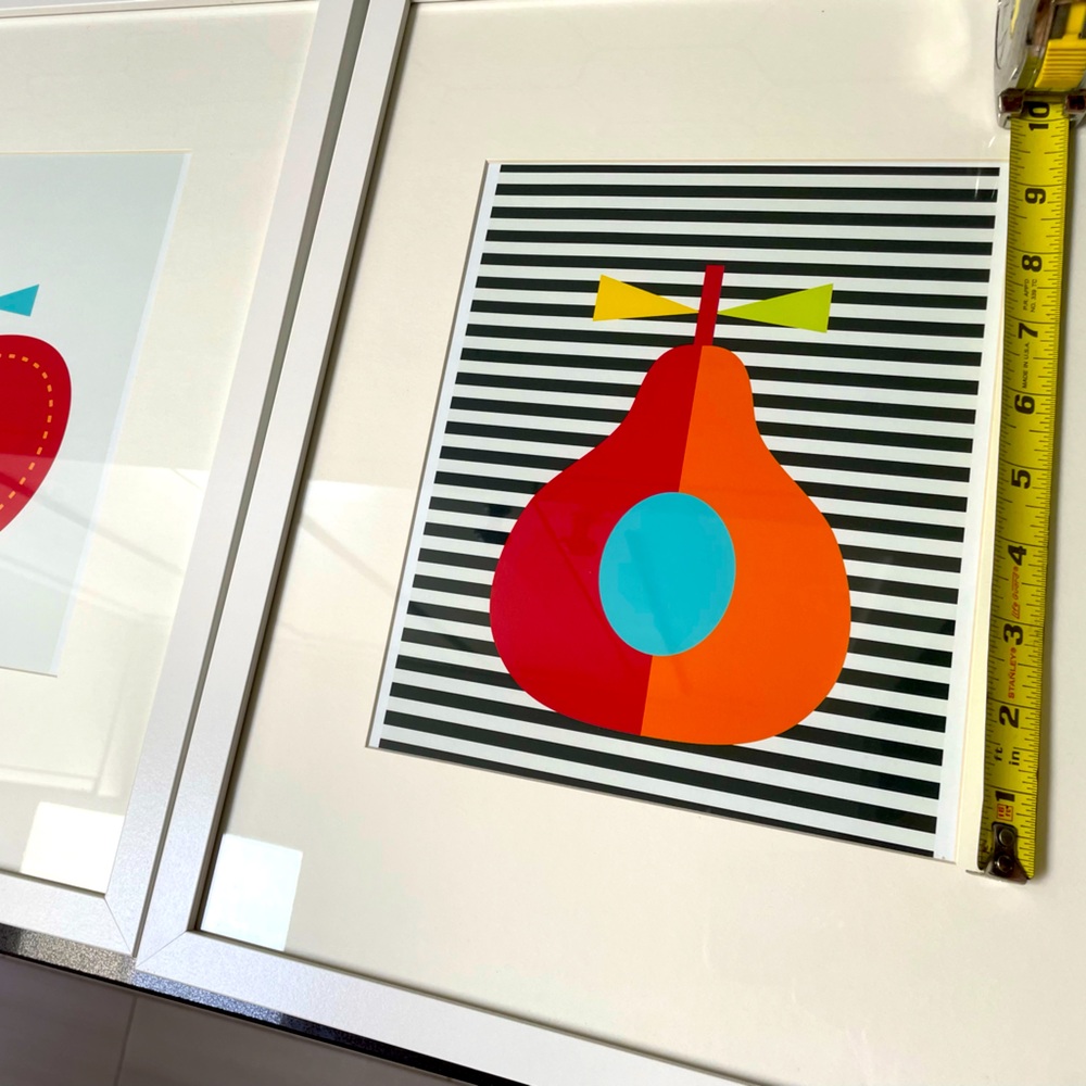 Nursery Art, Abstract Fruit prints (WITHOUT FRAMES)